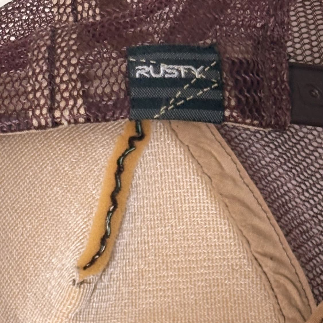 (이체시에눌) RUSTY 갸루 민트초코 아일릿깔 매쉬 캡 모자  상품이미지3