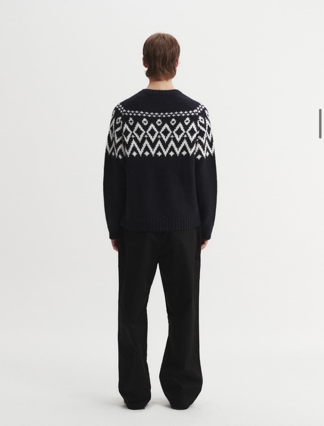 파브레가 울 노르딕 니트 - 네이비 3사이즈 상품이미지3