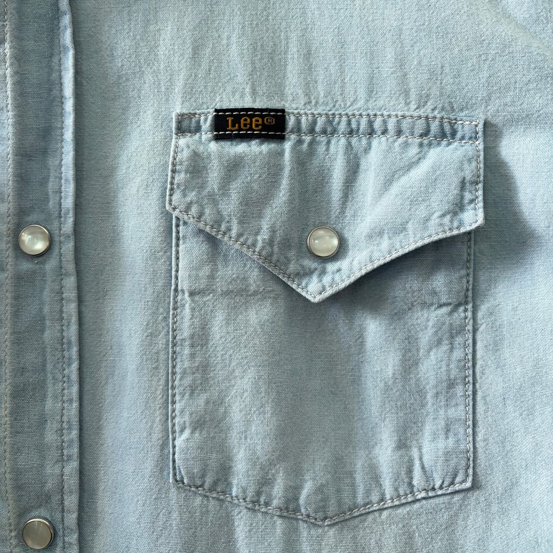 00s 리 Lee 라이트 데님 웨스턴 셔츠 상품이미지4