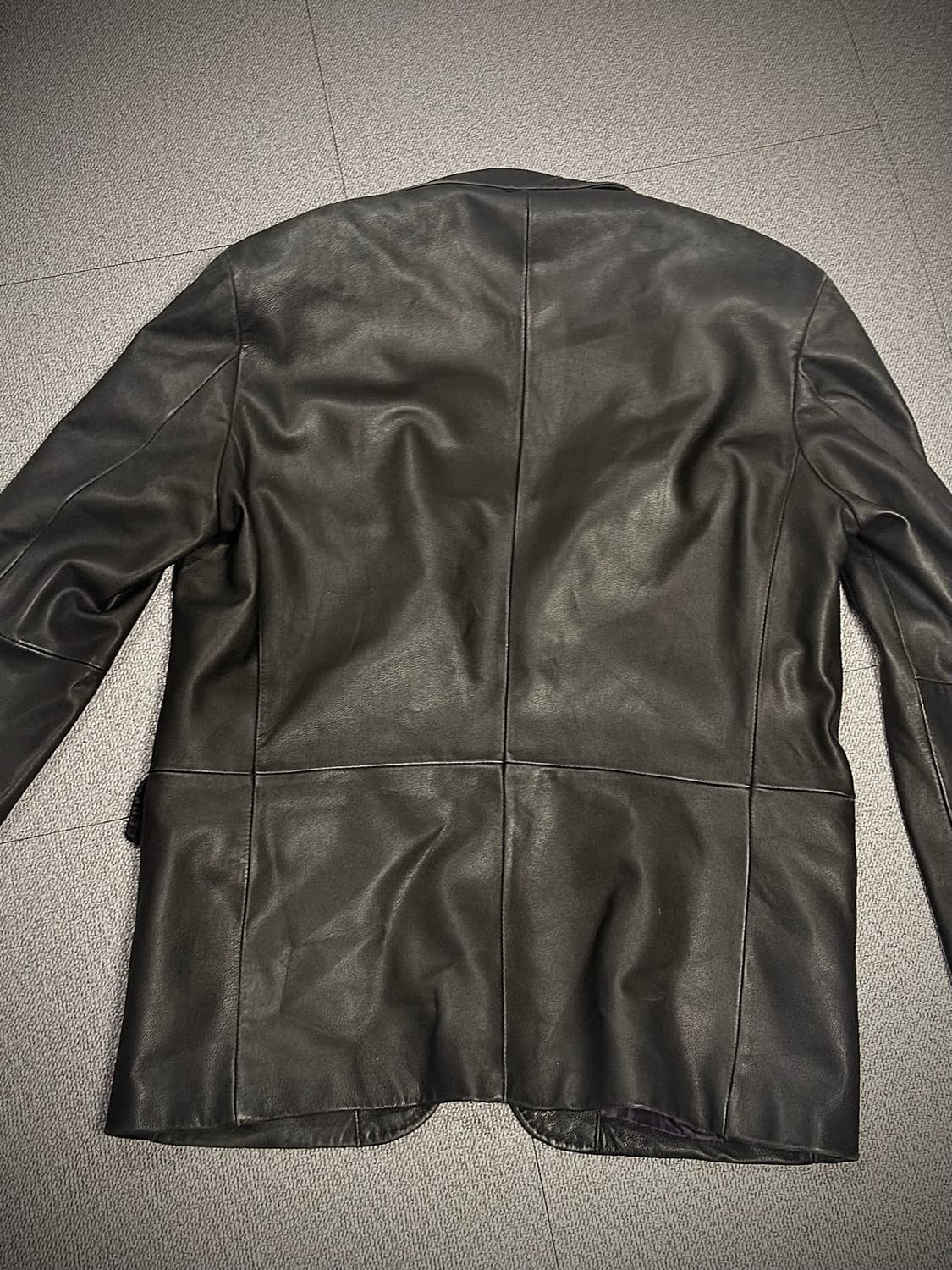 블랙 양가죽 램스킨 투버튼 싱글 블레이지아주자켓 상품이미지5