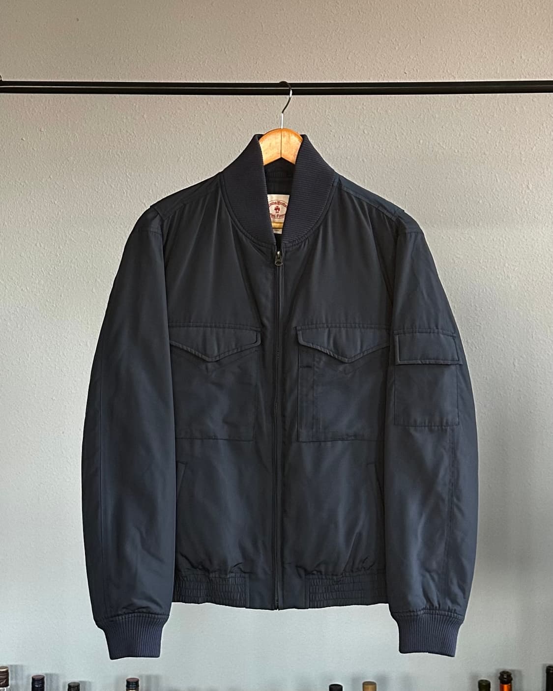 [M]브룩스 브라더스 패디드 봄버 자켓 네이비 상품이미지1