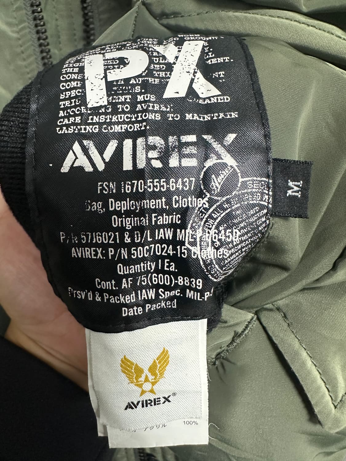 아비렉스 ma-1플라이트 봄버 자켓 상품이미지3