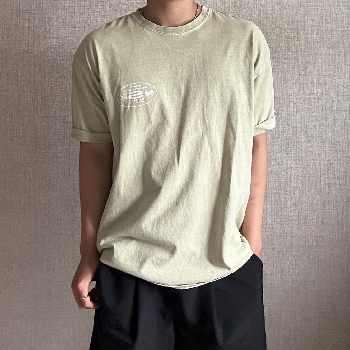 스투시 오발 코프 피그먼트 다이드 반팔 티셔츠 XL 상품이미지3