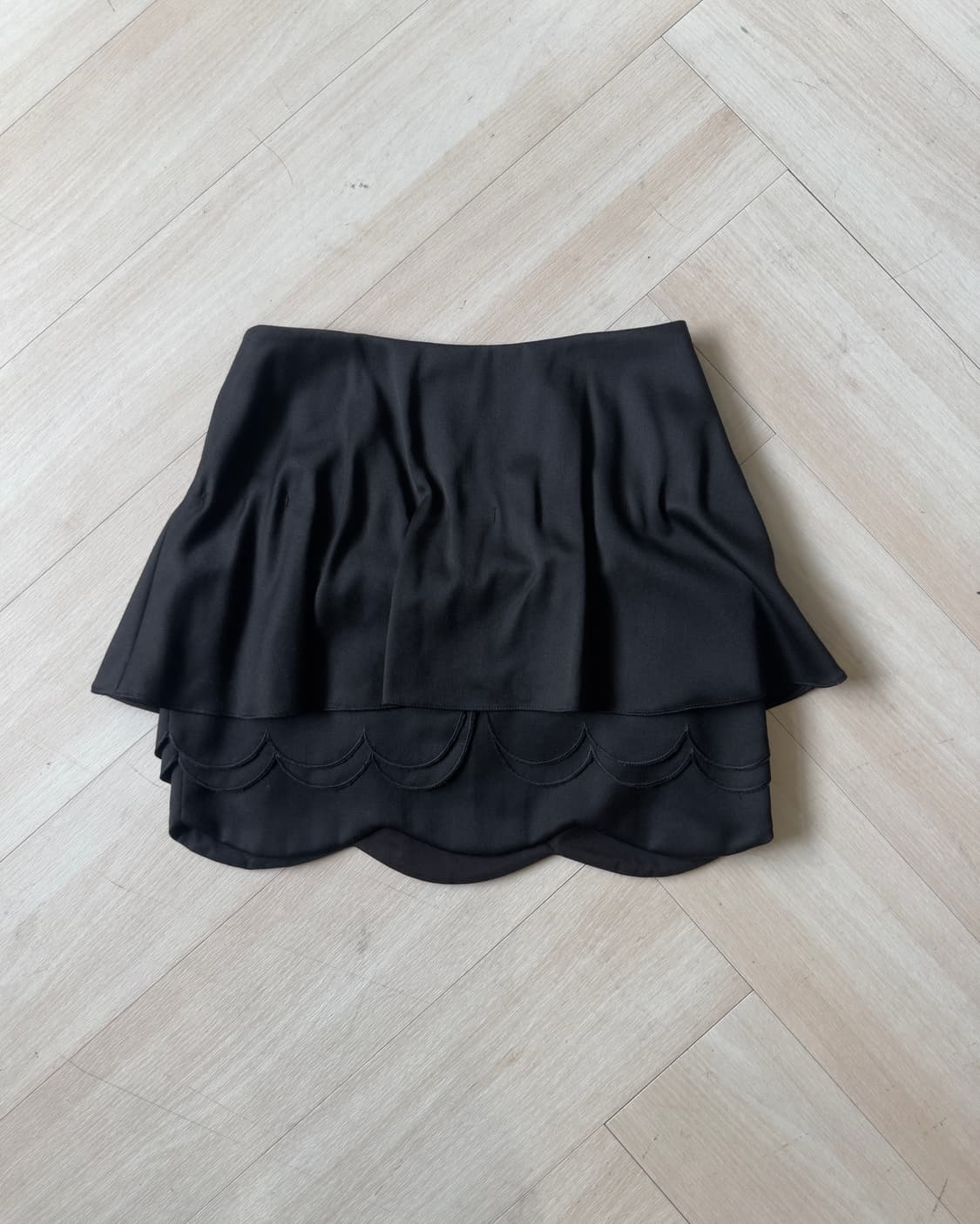 cloud stitch layered mini skirt 상품이미지1