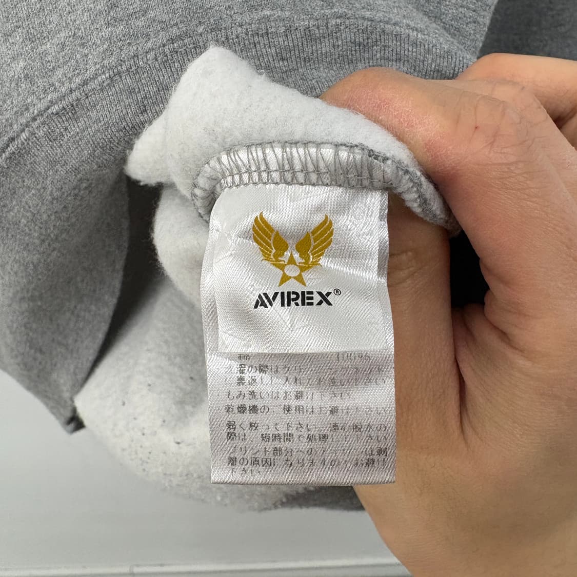 아비렉스 랭글리 맨투맨 티셔츠 그레이 남성 L 상품이미지5