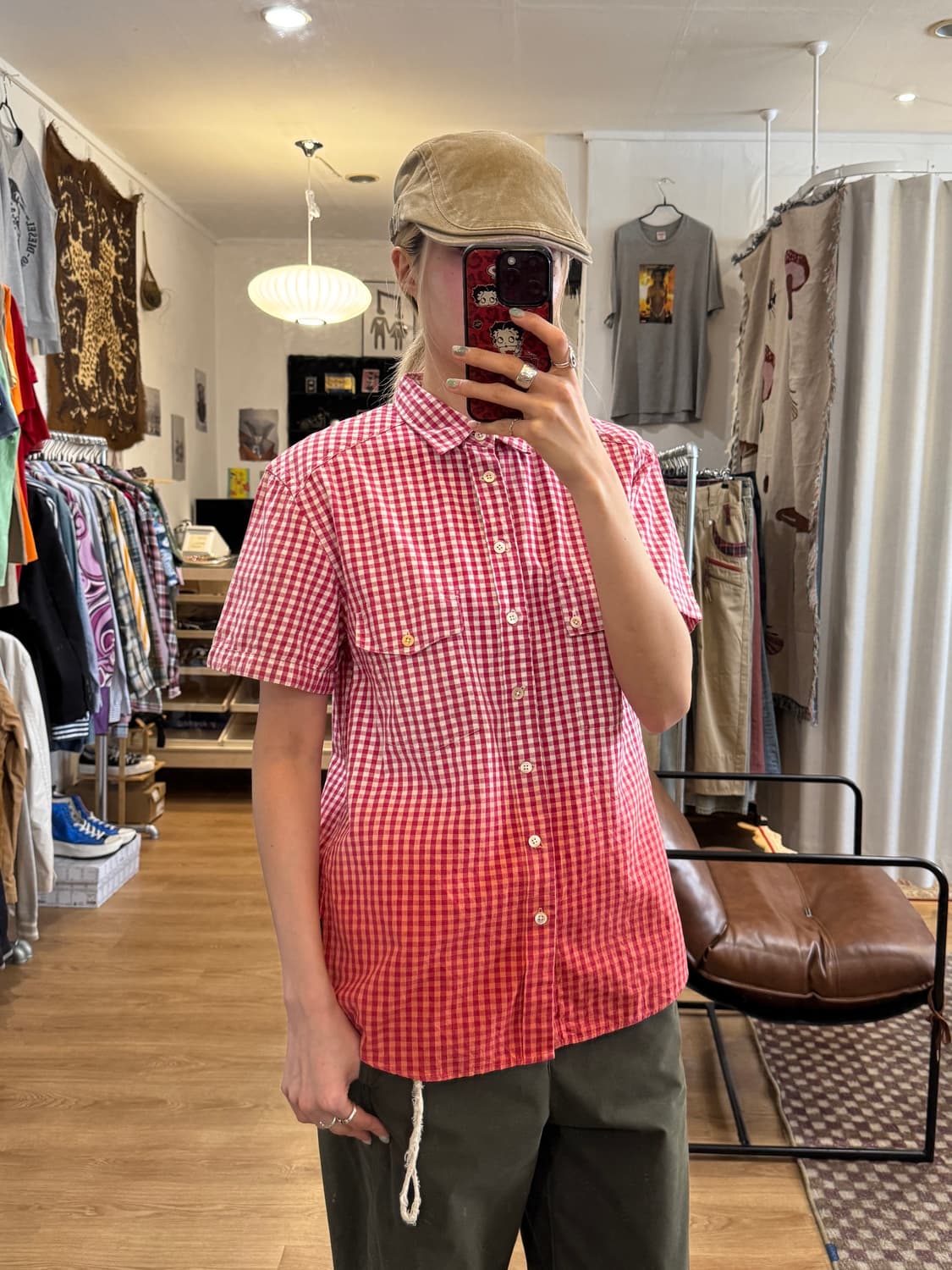 Paul smith 폴스미스 그라데이션 체크 반팔 셔츠 상품이미지1