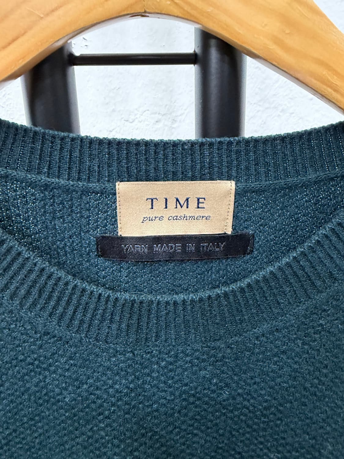 정품) TIME 타임옴므 한섬 캐시미어100 배색 니트 100 상품이미지5