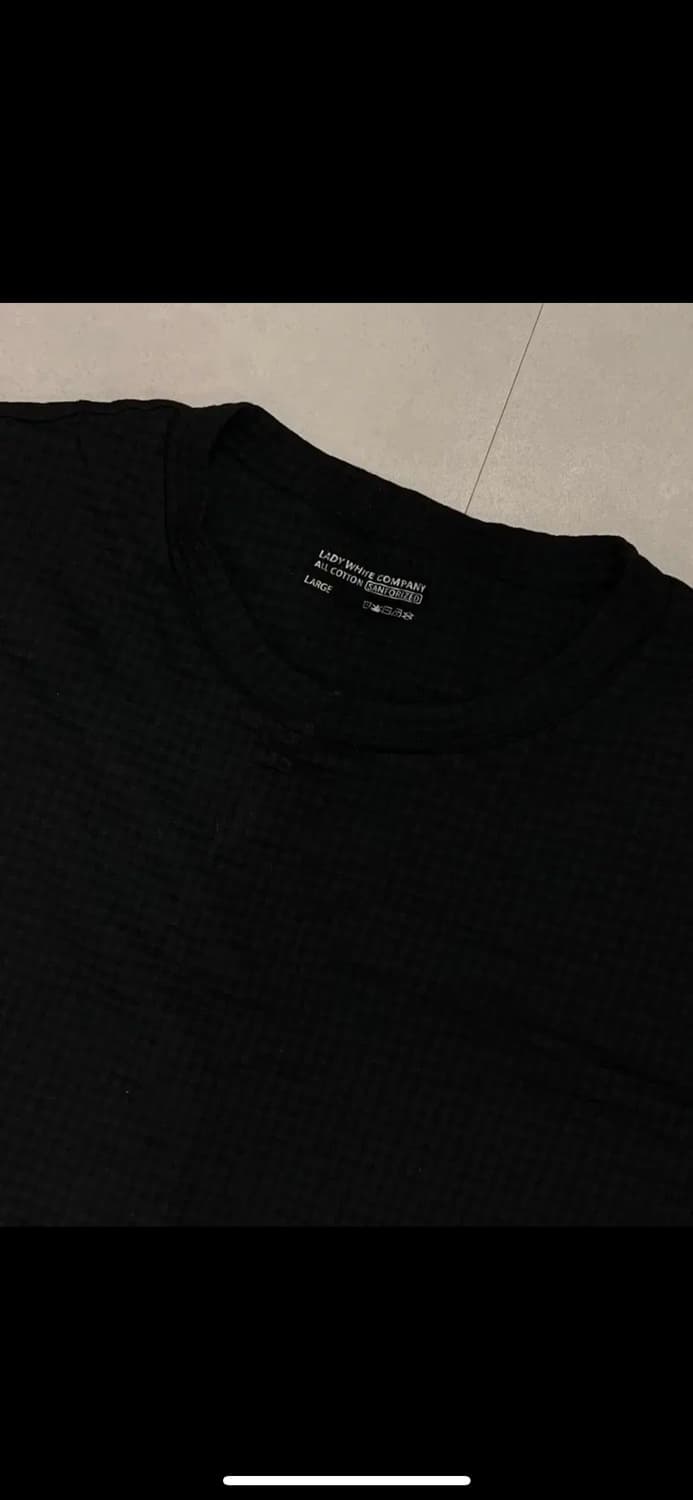 lady white co gauze t-shirt black 레이디화이트 상품이미지2