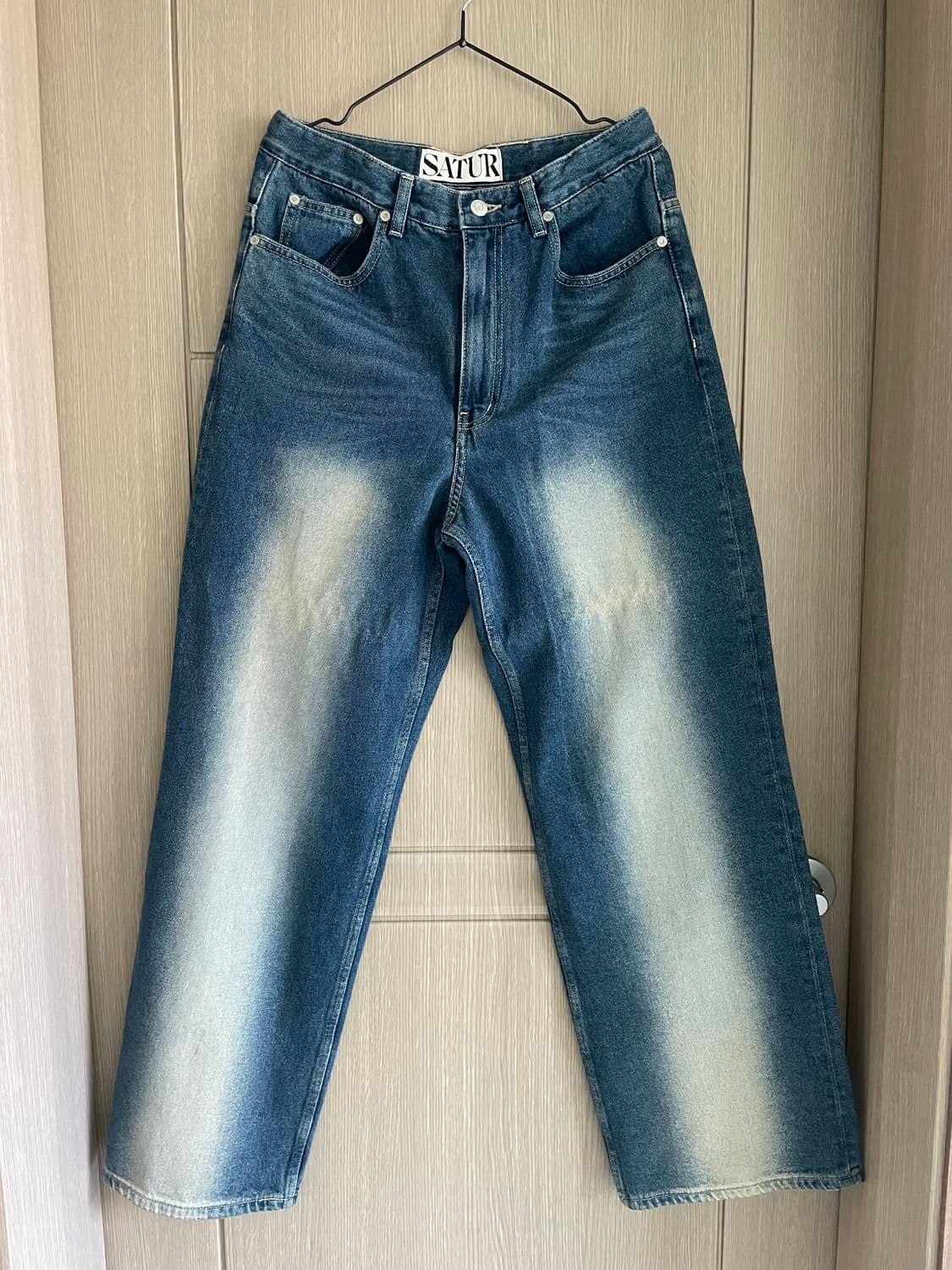 SATUR 블루클린 뉴트로 와이드 데님 상품이미지1