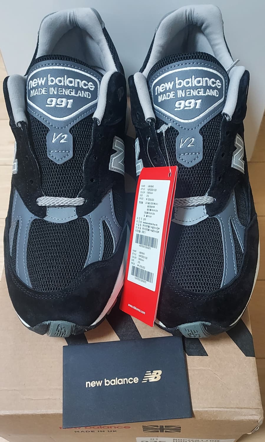 (새상품)뉴발란스 991V2 블랙 275 상품이미지1