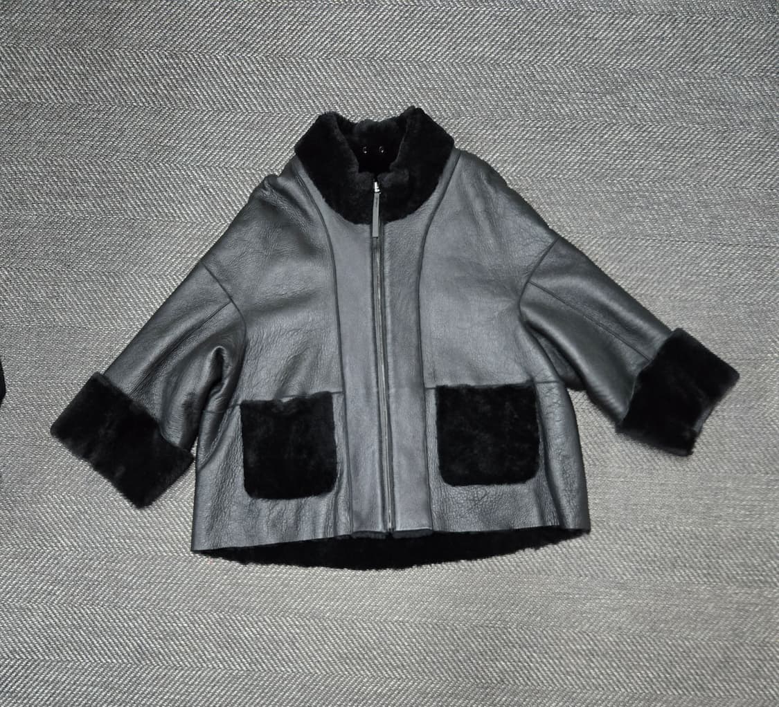 라씨엔토 천연모피 양모 무스탕 양면 숏 무스탕 코트 상품이미지1