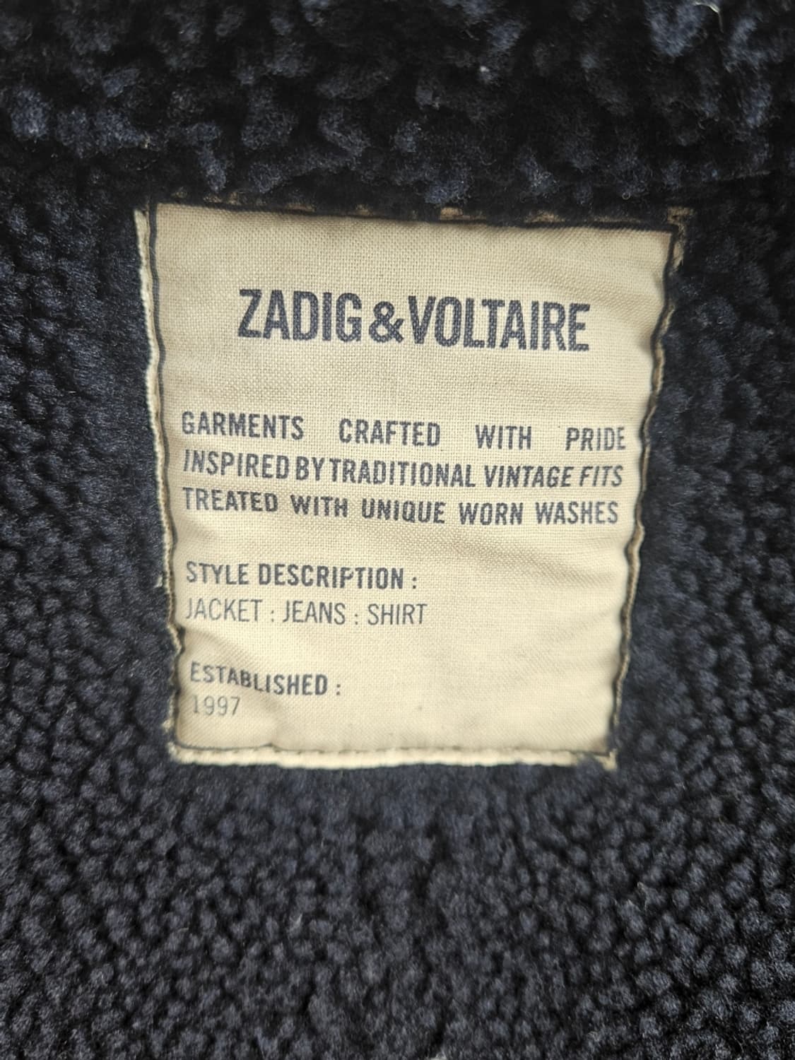 쟈딕 앤 볼테르 천연 양가죽 퍼 무스탕 자켓 ( 34 ) / 11064 상품이미지7