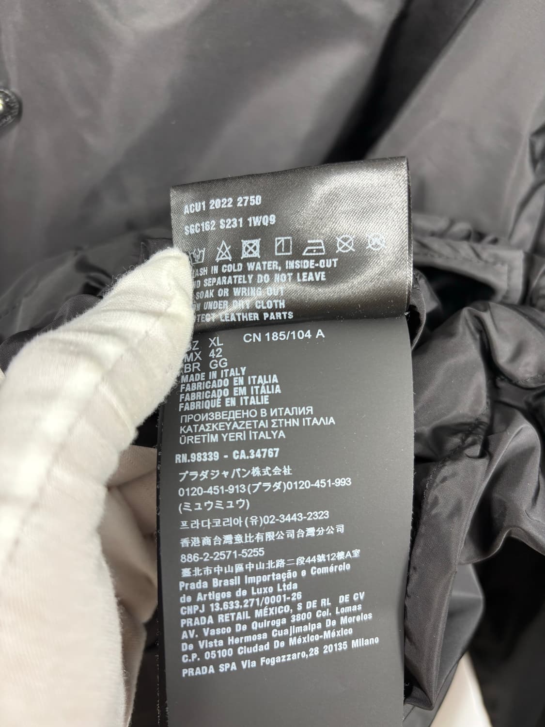 프라다 리나일론 삼각로고 아노락 XL 상품이미지9