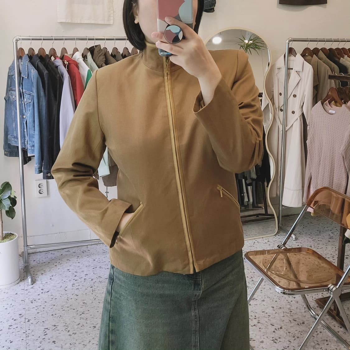 Healthy 실크 혼방 집업 자켓 상품이미지9