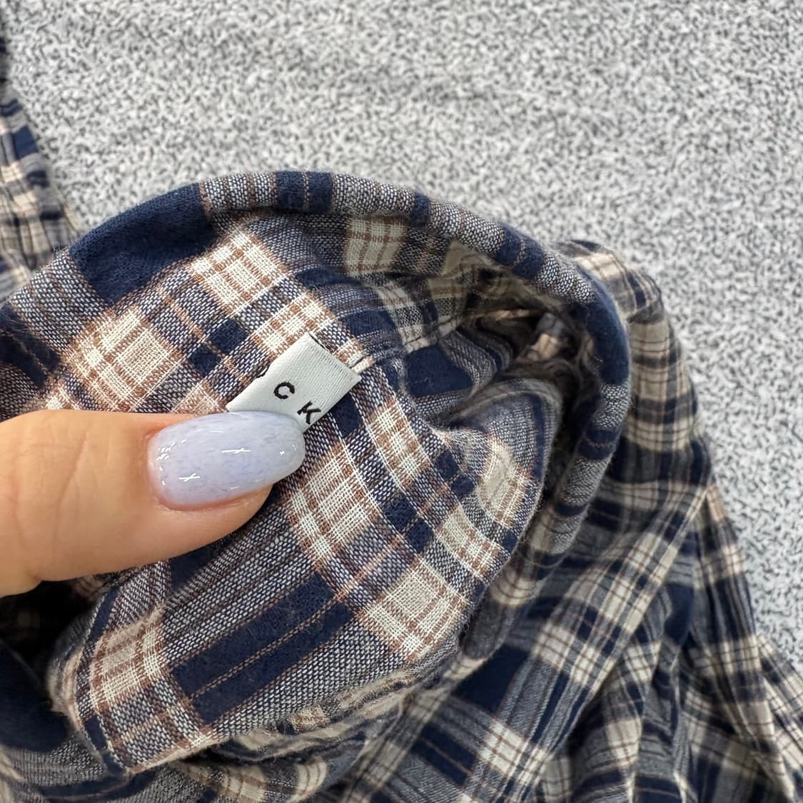 실측확인 KNOCK 체크 셔츠 남방 0310J 상품이미지4