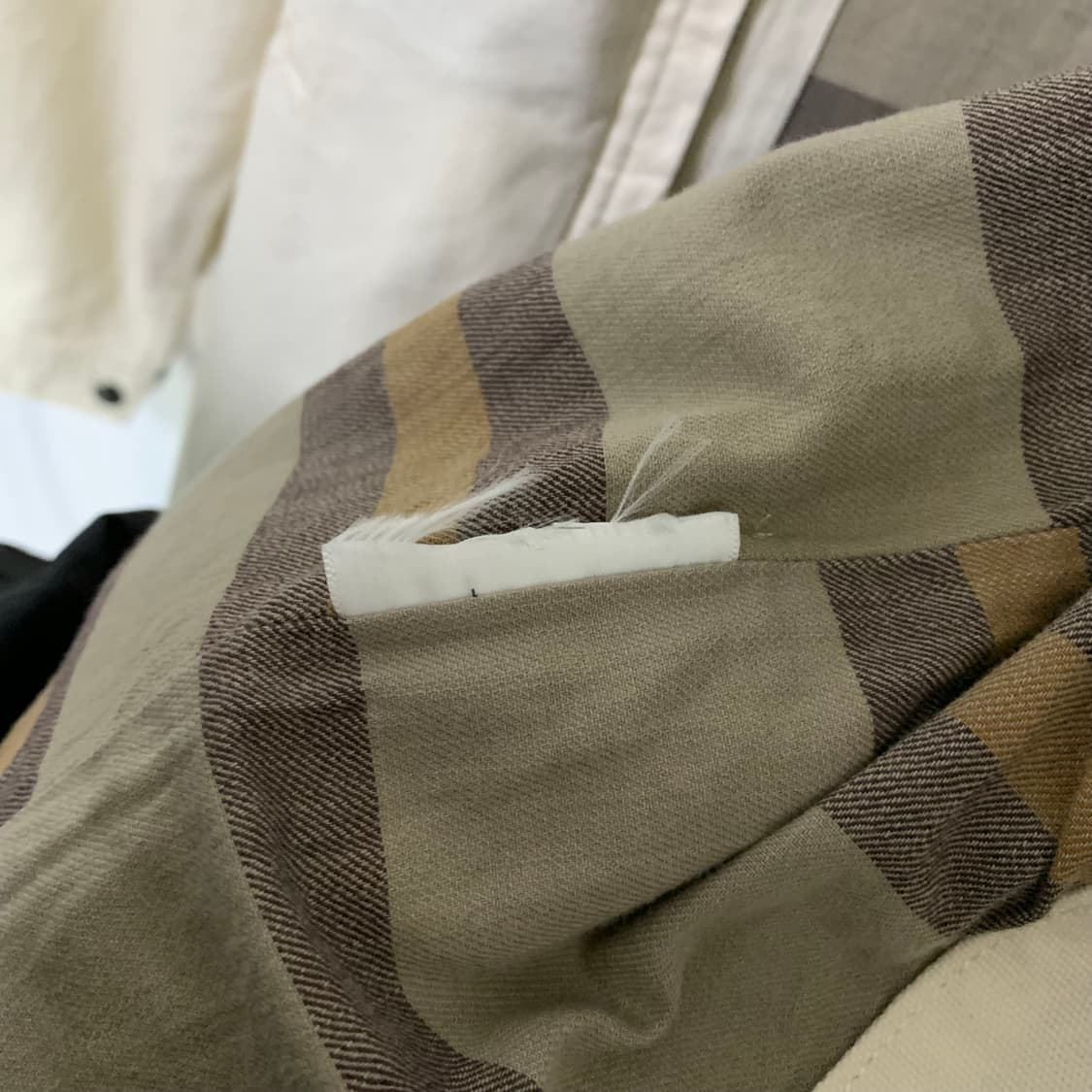 칼하트 빈티지 카라 배색 아이보리 코듀로이 자켓 L 상품이미지6