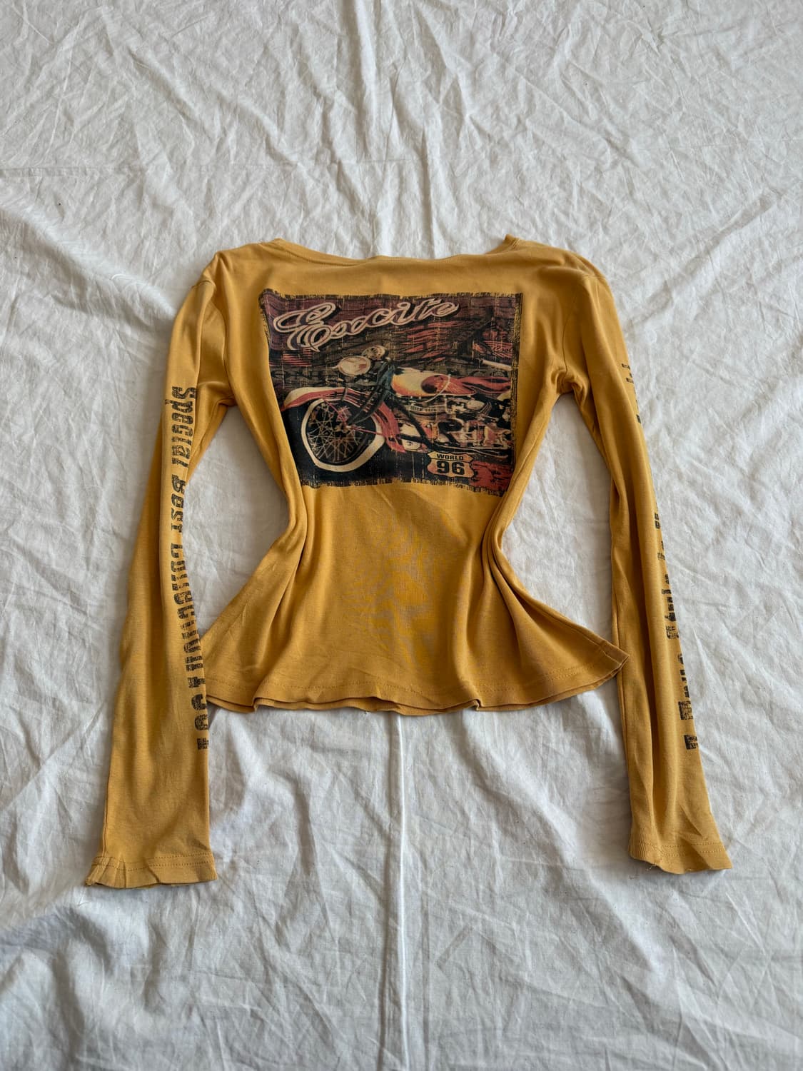 잉그니 머스타드 와투케 y2k 00‘s 딱붙 롱슬리브 상품이미지5