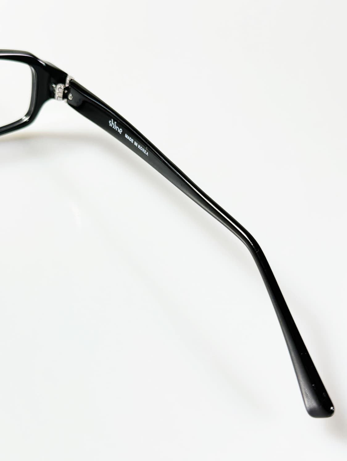 SHINE 블랙 뿔테 스퀘어 에폭시 프레임 빈티지 안경 상품이미지7