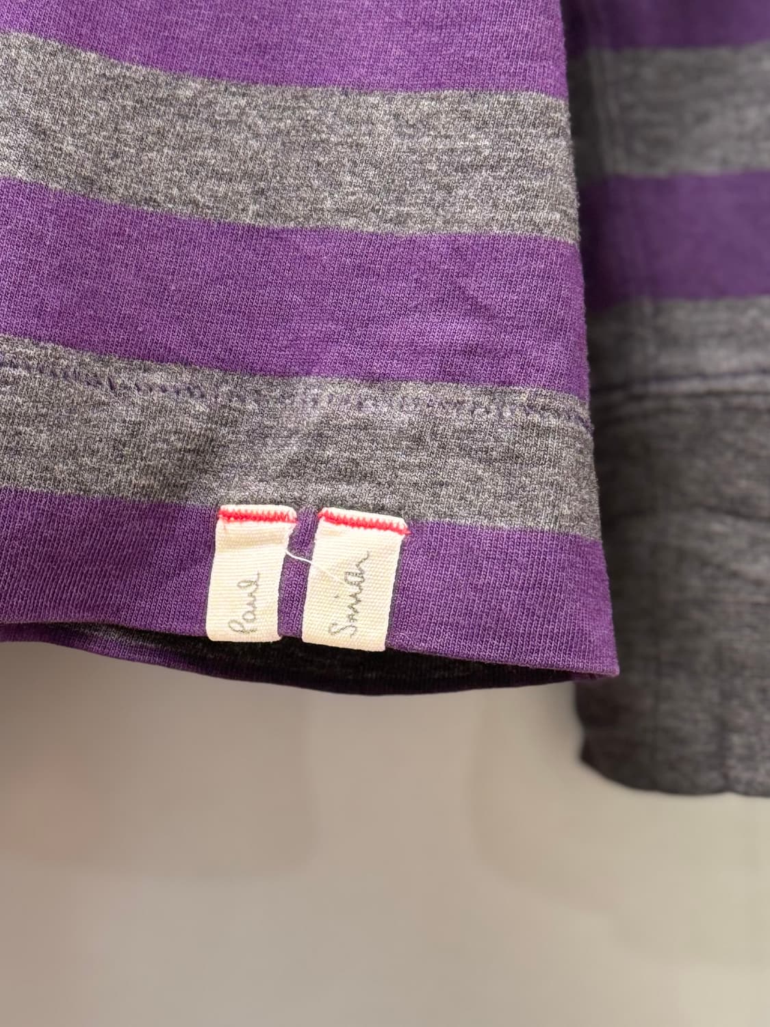 Paul Smith 폴스미스 퍼플 스트라이프 패턴 헨리넥 롱슬리브 티셔츠 상품이미지5