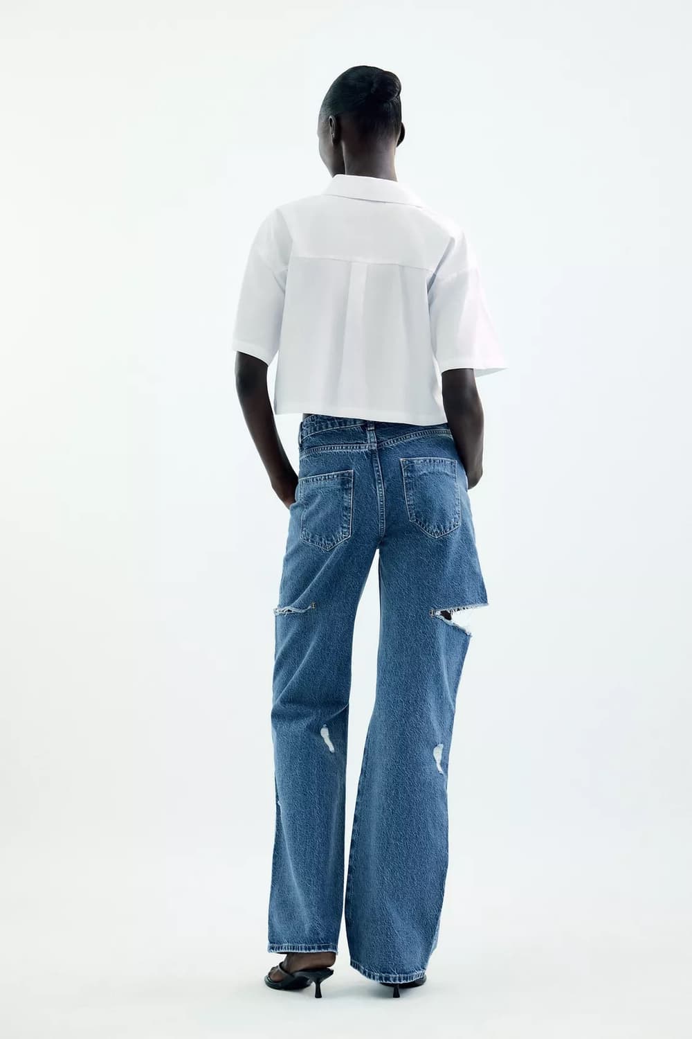 zara 자라 컷아웃 스트레이트 데님진 상품이미지4