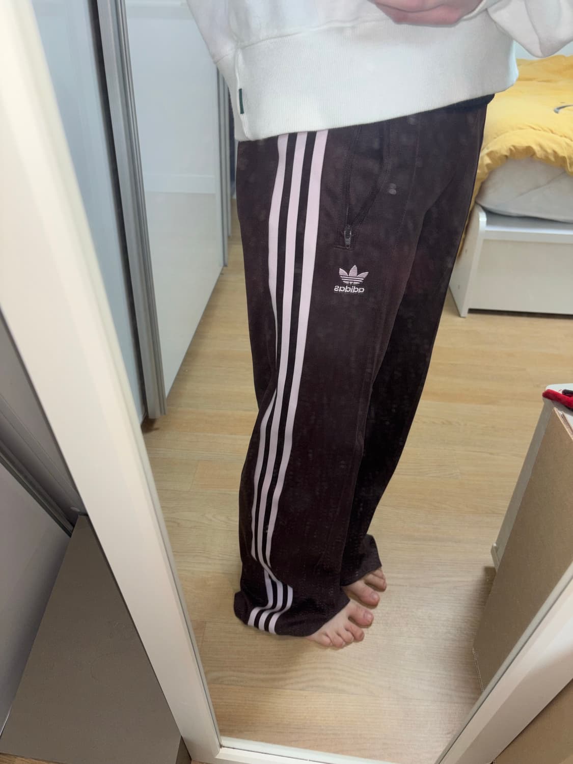 아디다스 베켄바우어 트랙팬츠 쉐도우 브라운 핑크 상품이미지2