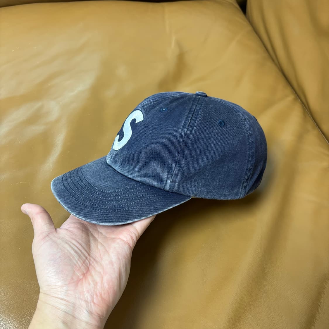 슈프림 S로고 6패널 볼캡 모자 23FW 피그먼트 네이비 상품이미지4