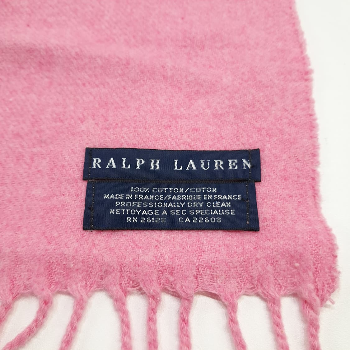 MX181 폴로 랄프로렌 핑크 프랑스 코튼 목도리 머플러 상품이미지6
