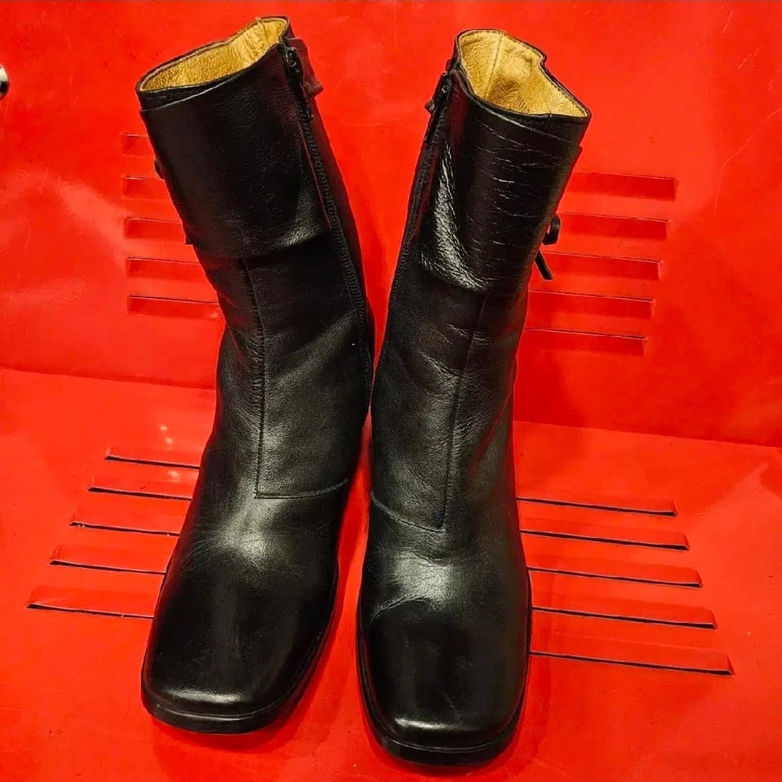 이삭(issac) 리본 밴드 스트렙 레더 앵클 부츠 230 size 상품이미지3