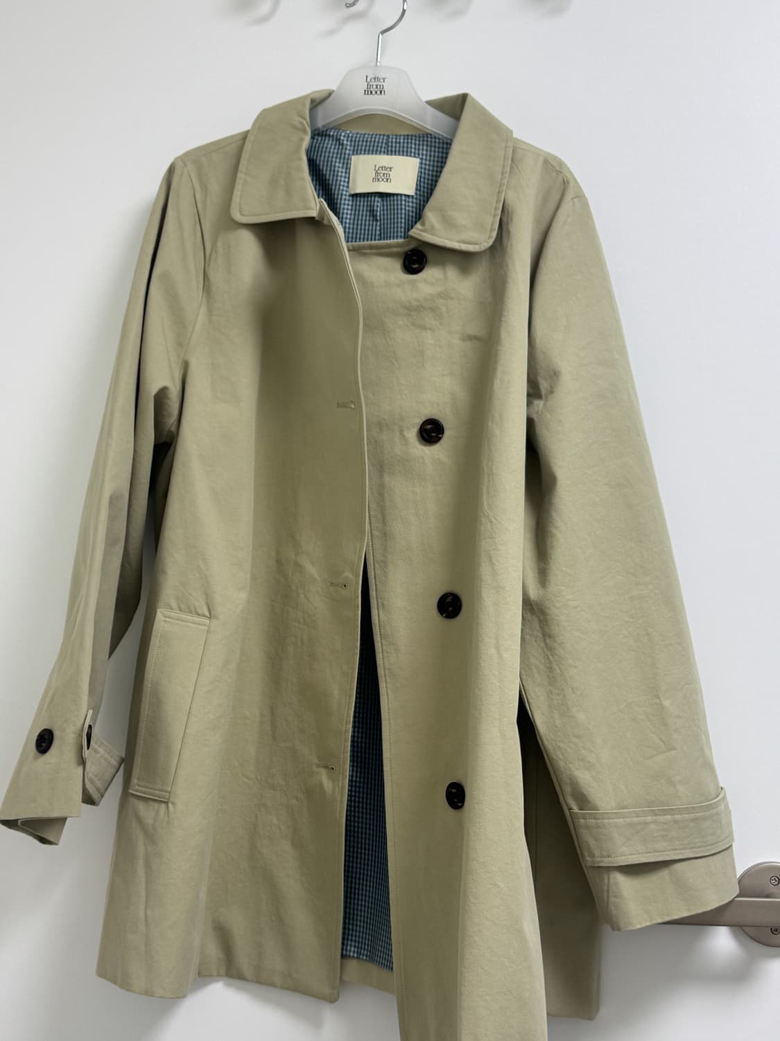 (새상품) 레터프롬문 다이닝 하프 트렌치 코트 ( 올리브) 상품이미지6