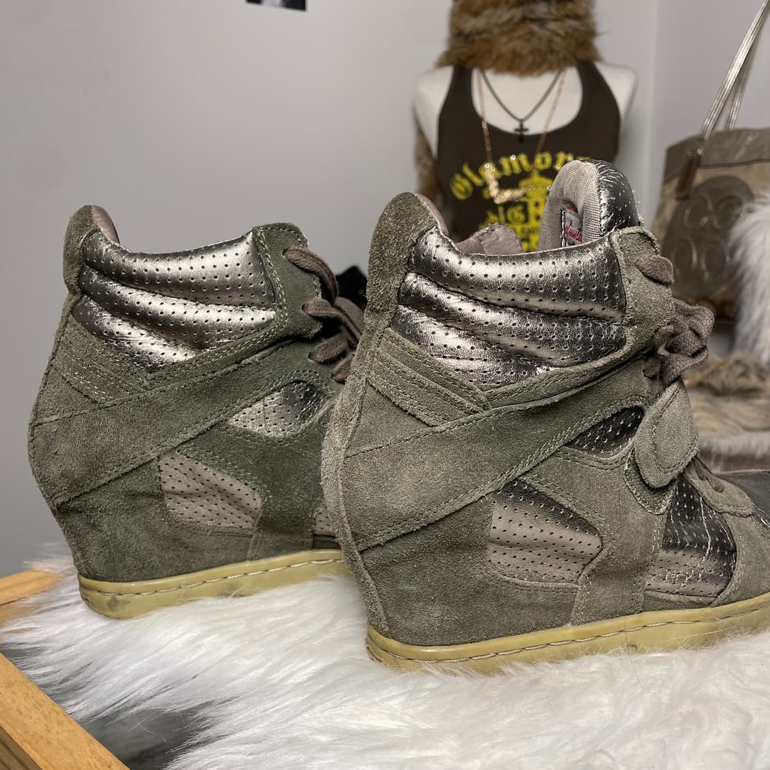 ASH 메탈릭 웨지힐 스니커즈 상품이미지5