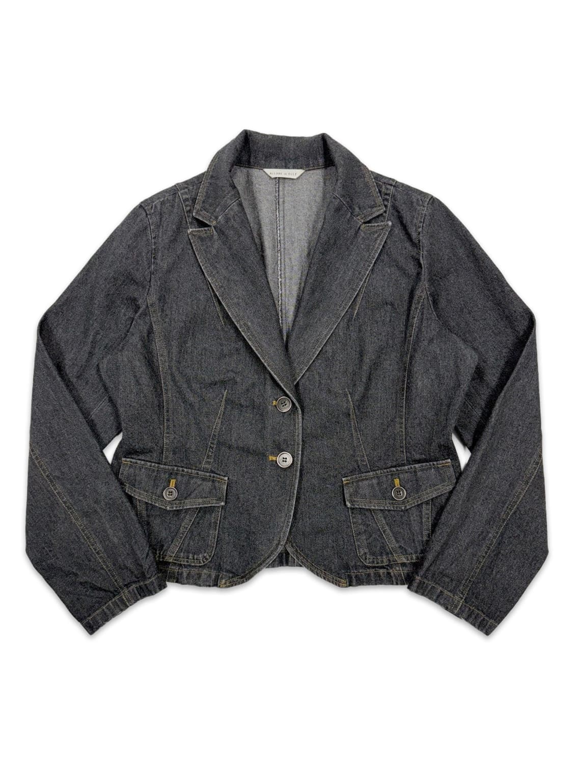 빈티지 allure de elle 블랙 데님 싱글 자켓 상품이미지1
