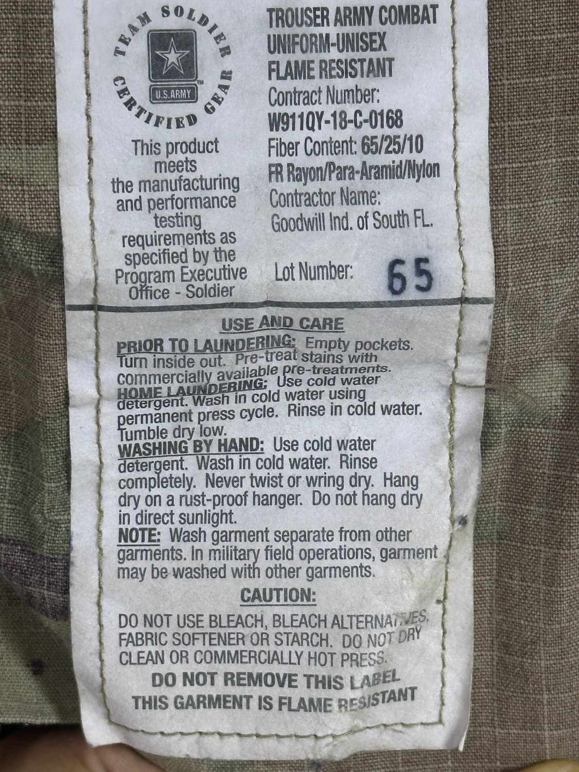 미군 OCP 멀티캠 전투복 바지 하의 (S/S) (M) 상품이미지9