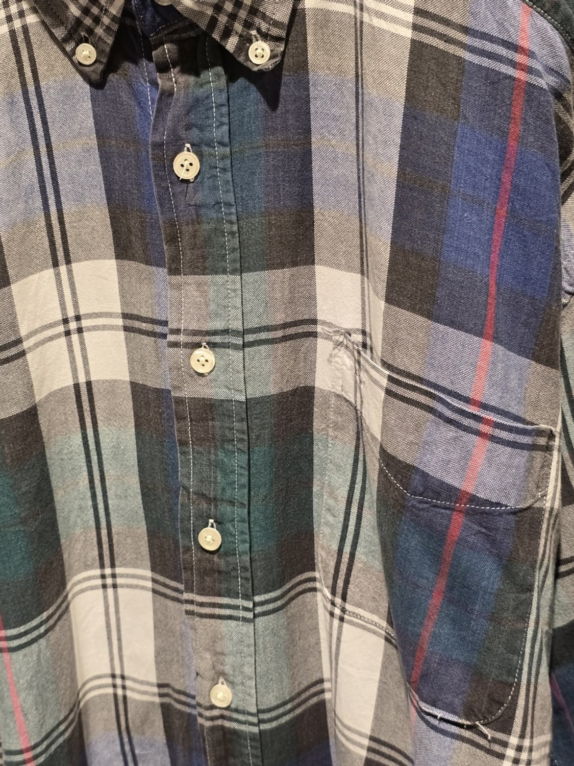 90s NAIVE HAWAII PLANET EARTH PlaidShirt 상품이미지2
