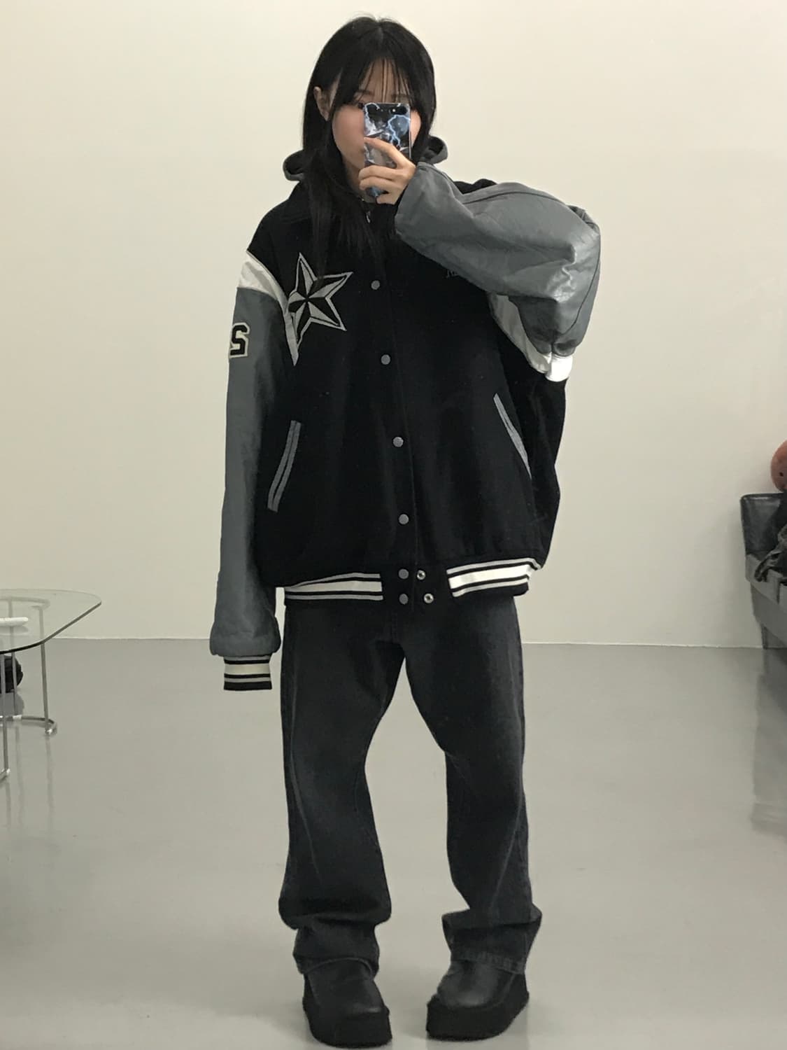 월킬 밸리 오버핏 바시티 자켓 상품이미지3