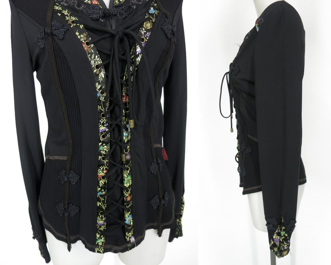 ozz on ONESTE 오즈온 용 자수가 들어간 차이나 긴소매 상품이미지4