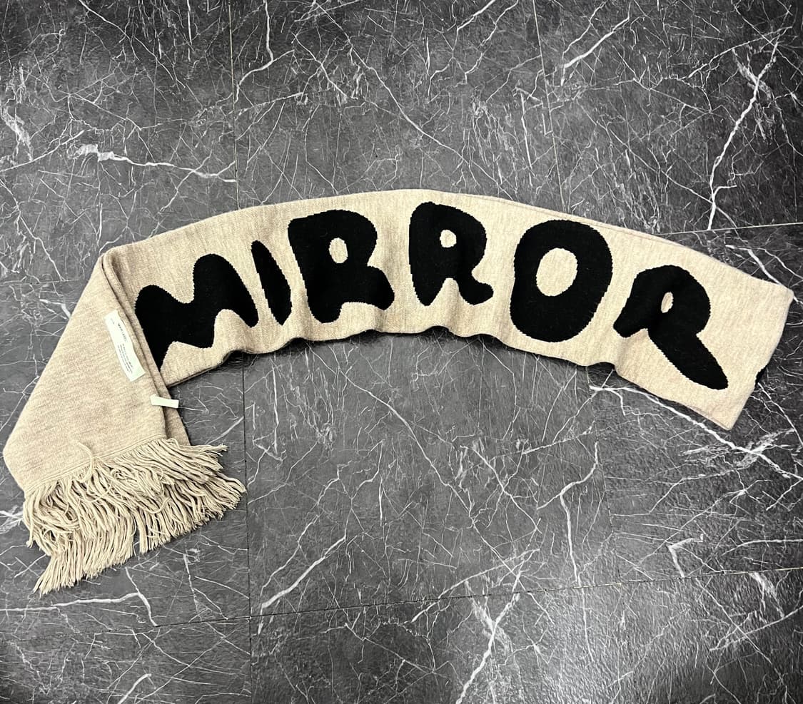 오프화이트 MIRROR 양면 로고 롱 머플러 상품이미지6