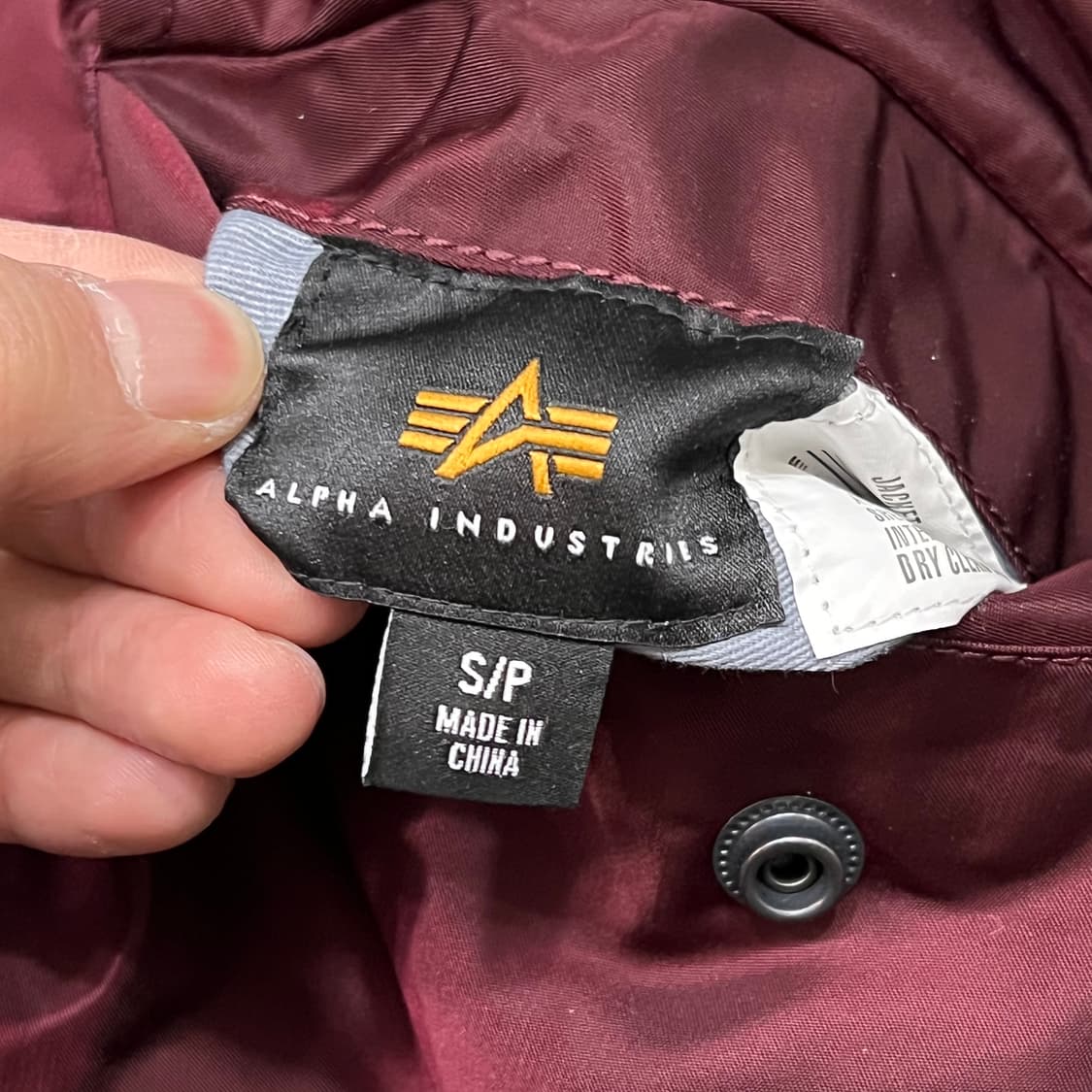  알파인더스트리 버건디 봄버자켓 y15402 상품이미지5