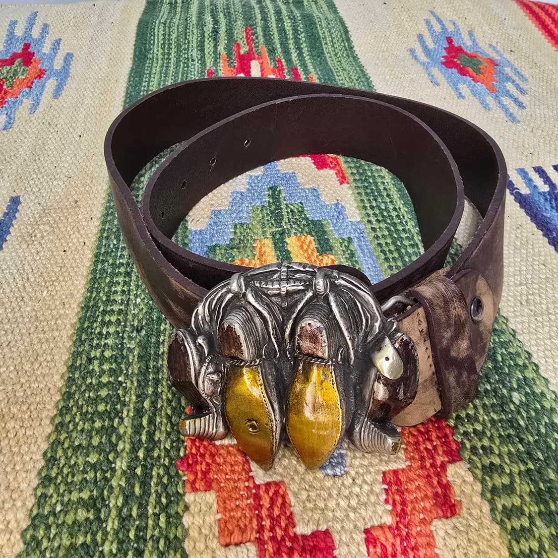 빈티지 웨스턴벨트 카우보이벨트 소가죽벨트 상품이미지1