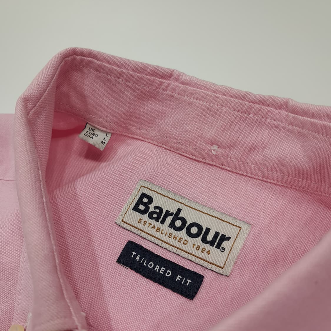 CL372 M 바버 코튼 버튼다운 옥스포드 핑크 셔츠 남방 상품이미지3