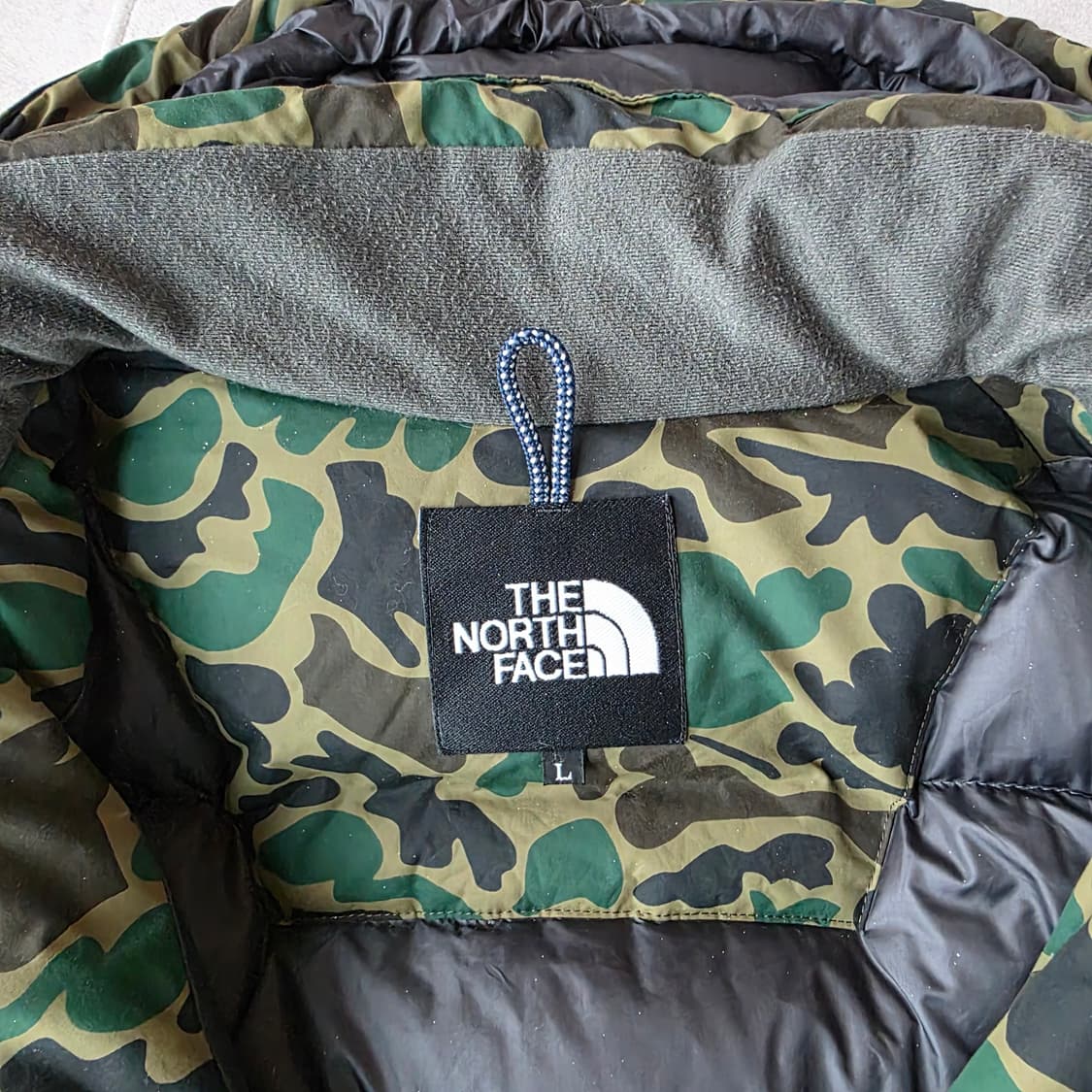 일본판 카모 노스페이스 구스다운 보드자켓 L(105) 상품이미지7