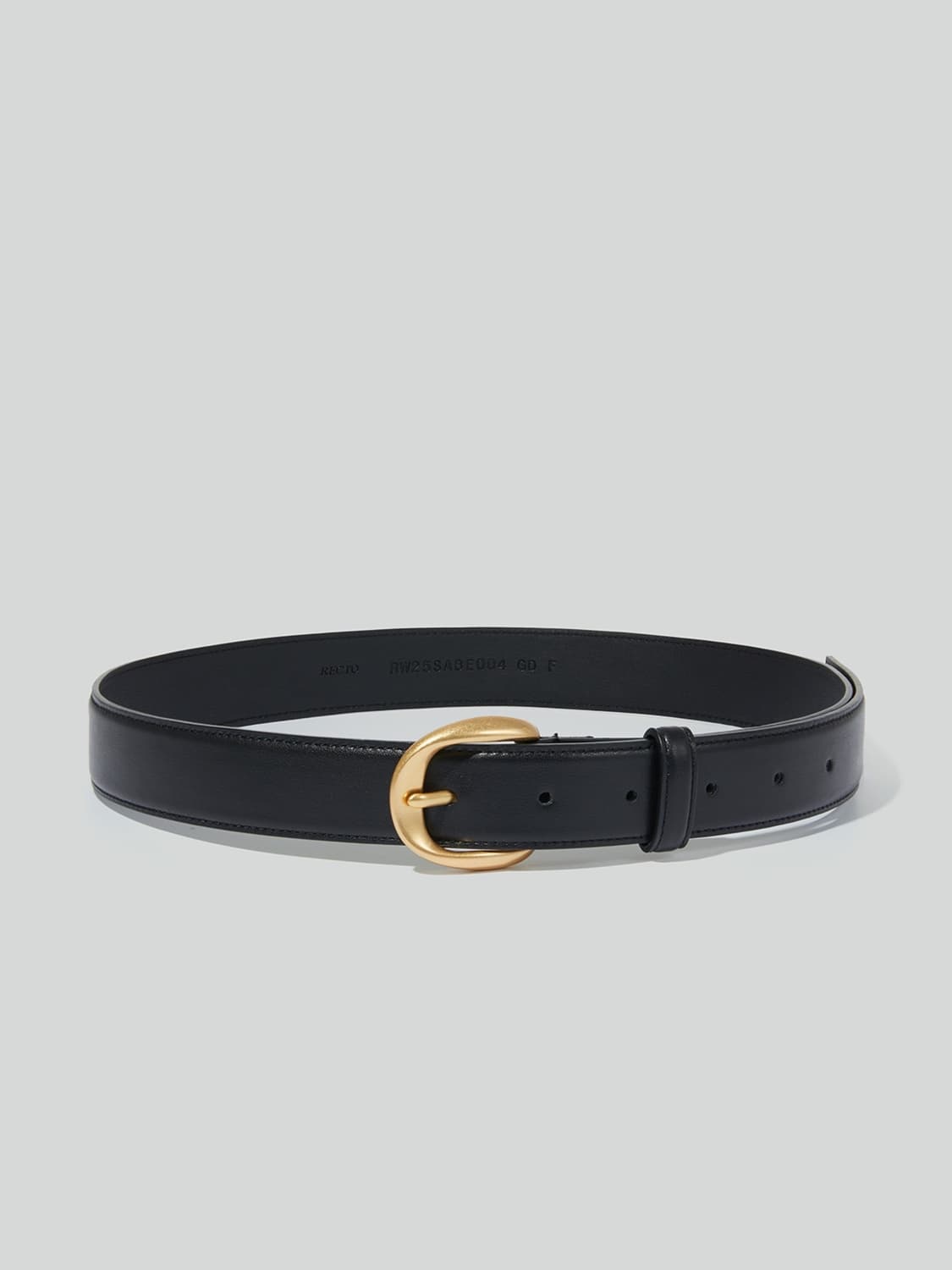 RECTO Signature Round Buckle Belt (Gold) 상품이미지1