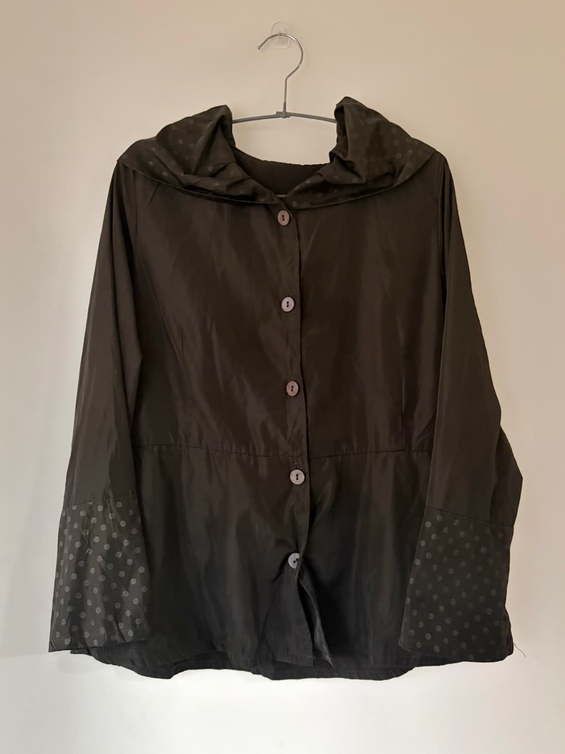 일본 빈티지 브라운/카키 도트 바람막이 자켓 판매합니다 상품이미지2