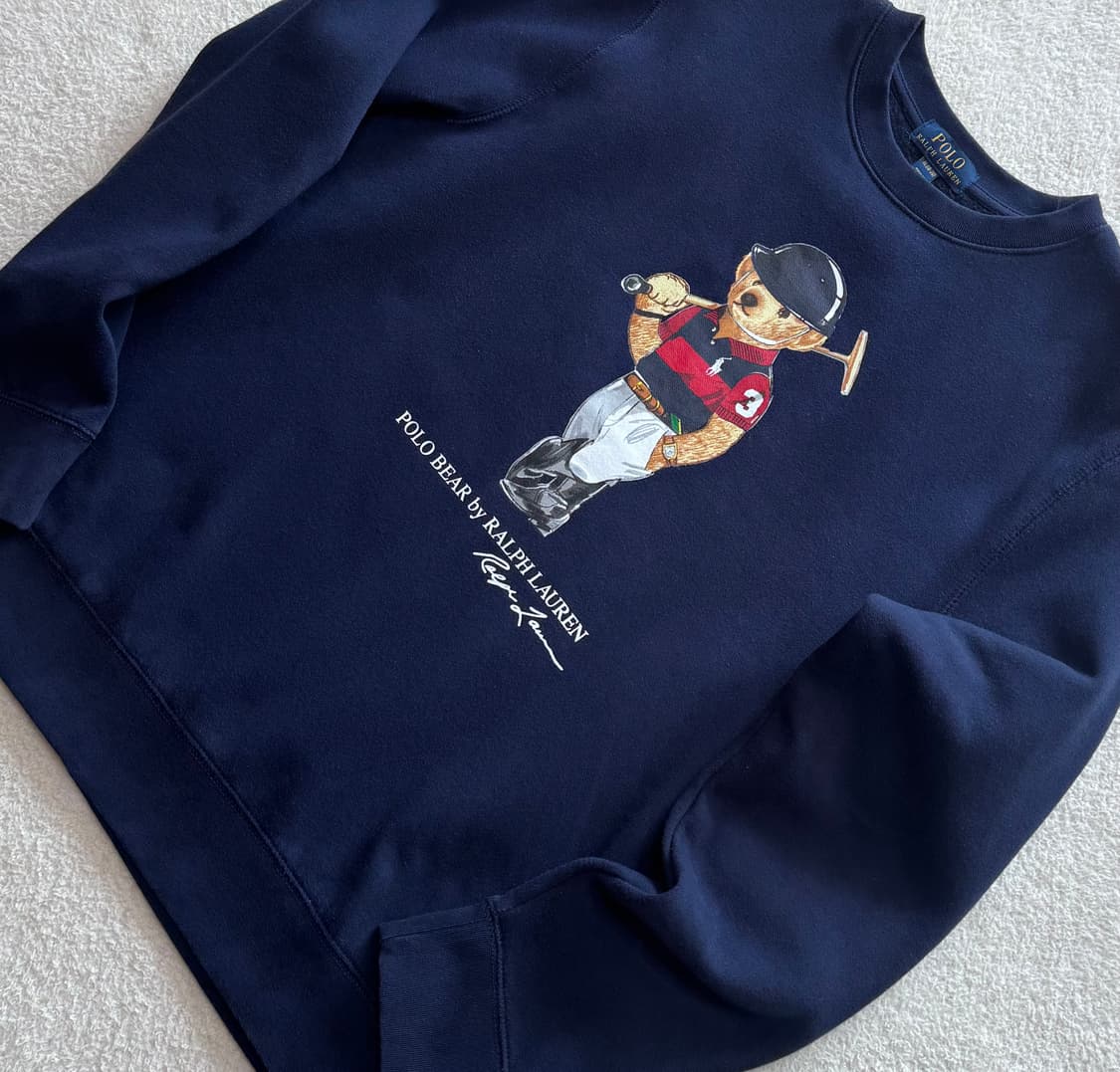 폴로 랄프로렌 네이비 빅 테디베어 맨투맨 (QR) 상품이미지3