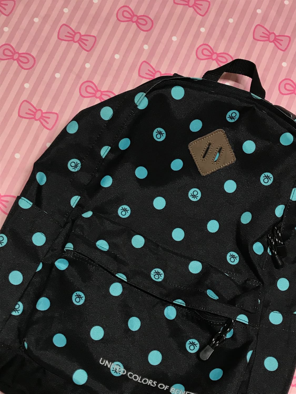 베네통 민트 도트 백팩 모리가방 상품이미지3