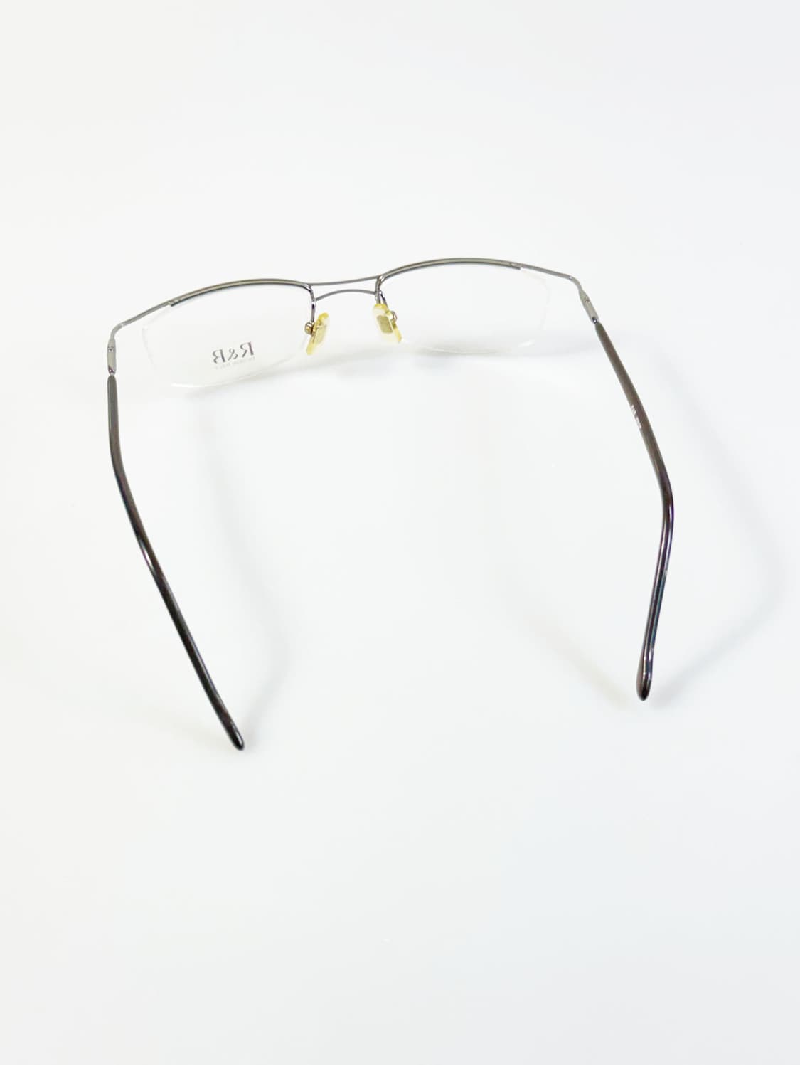 R&B EYEWEAR 건메탈 반무테 스퀘어 빈티지 안경 상품이미지5