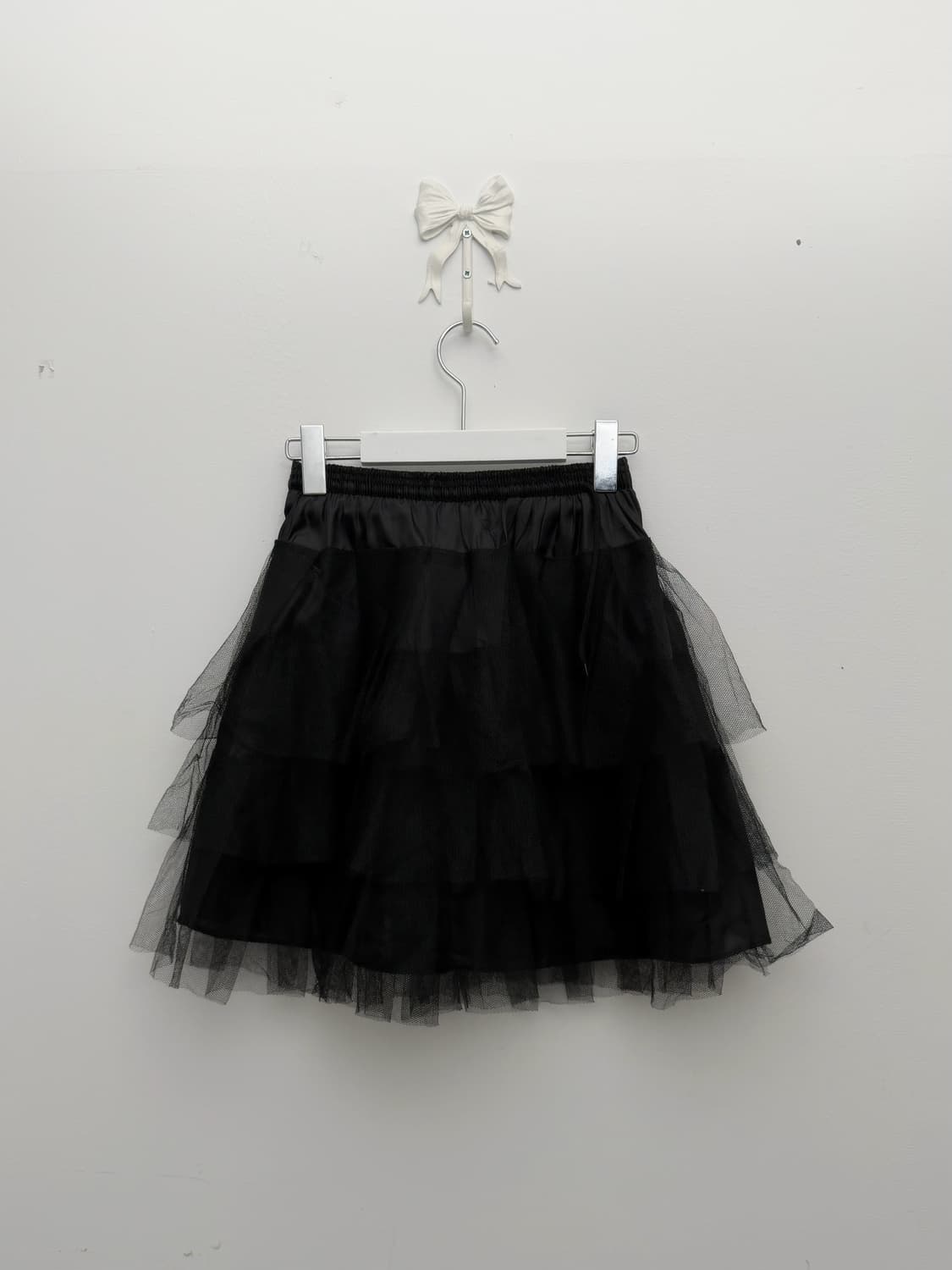 블랙 시스루 레이스 샤 스커트 상품이미지6