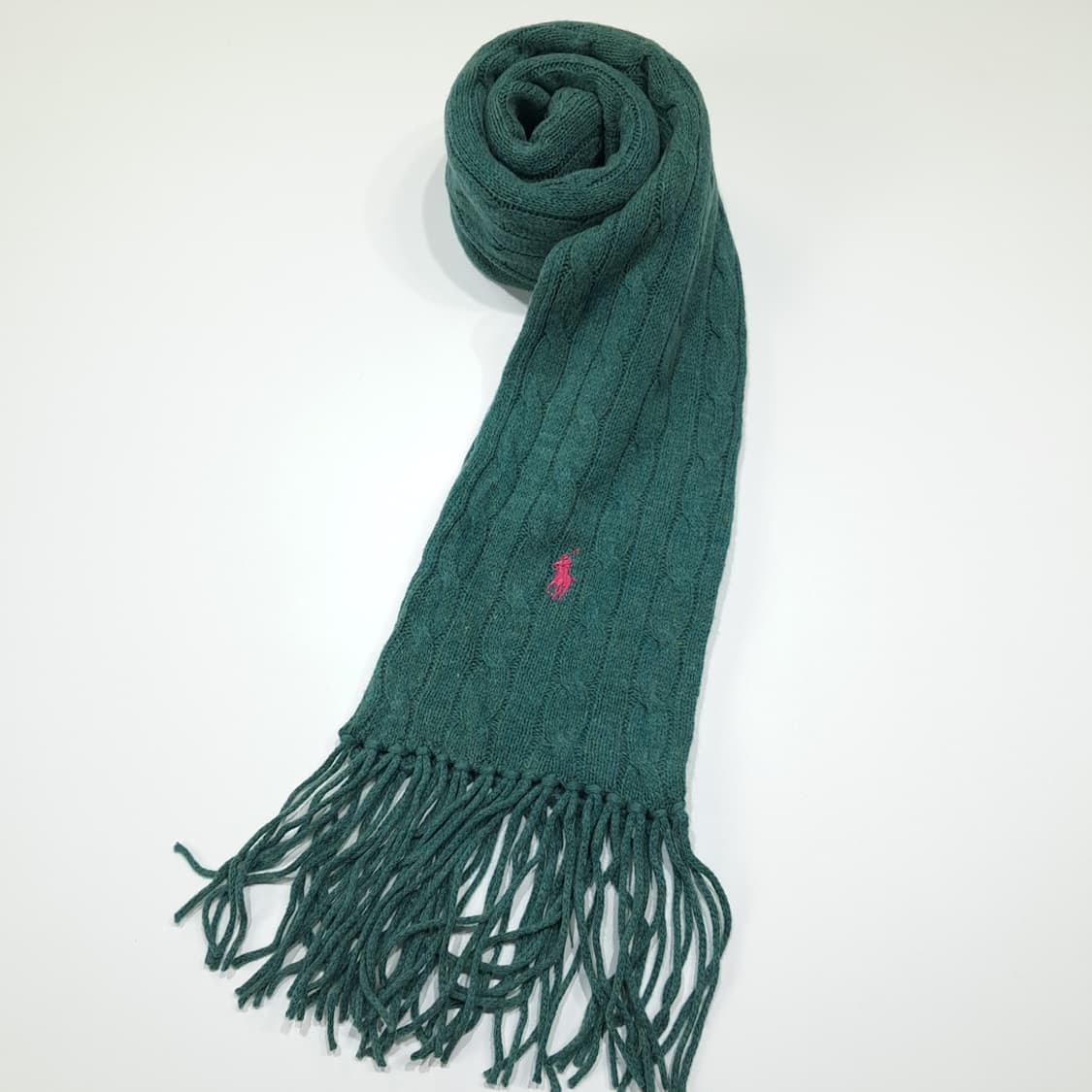 MX642 폴로 울캐시미어 핑크포니 그린 머플러목도리 상품이미지6