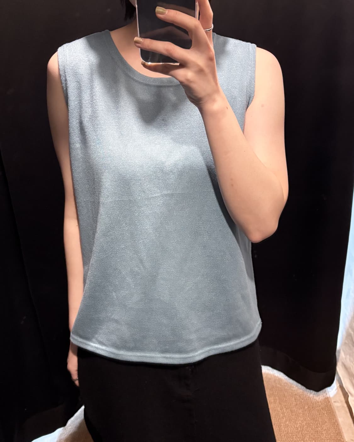 Teal Textured Sleeveless 상품이미지1