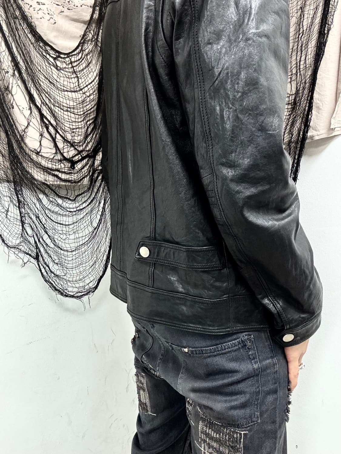 Multi Pocket Sheep Leather Neck Button J 상품이미지4