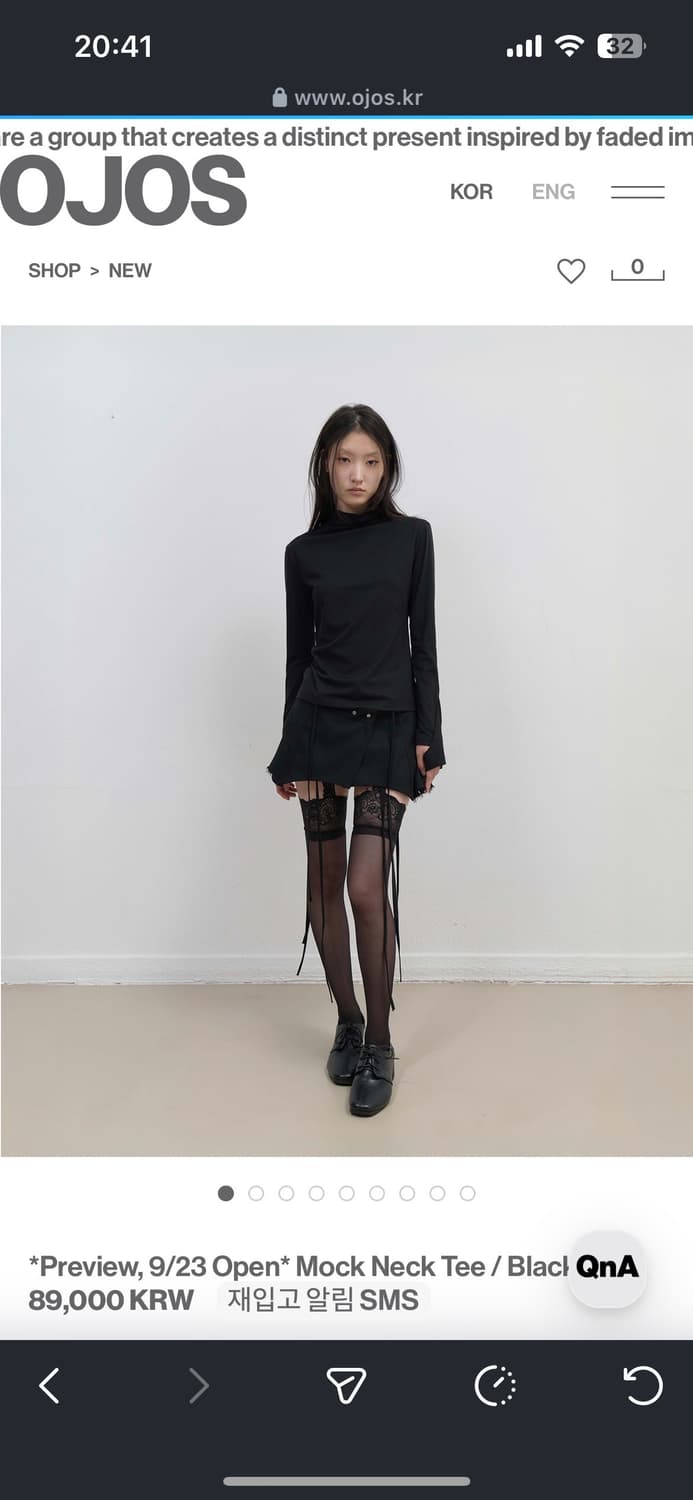 ojos  Mock Neck Tee 상품이미지1